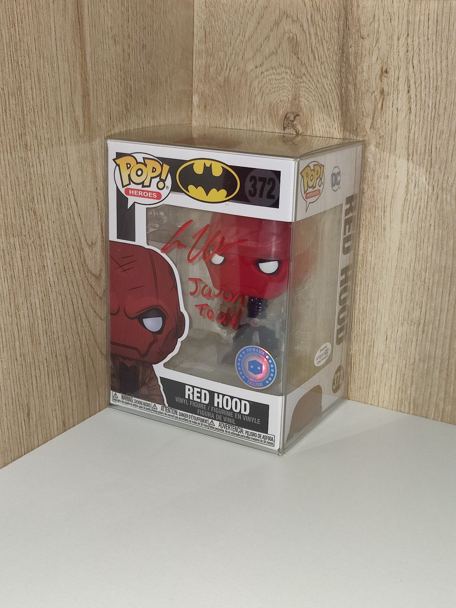 Red Hood signed funko on sale pop Curran Walters