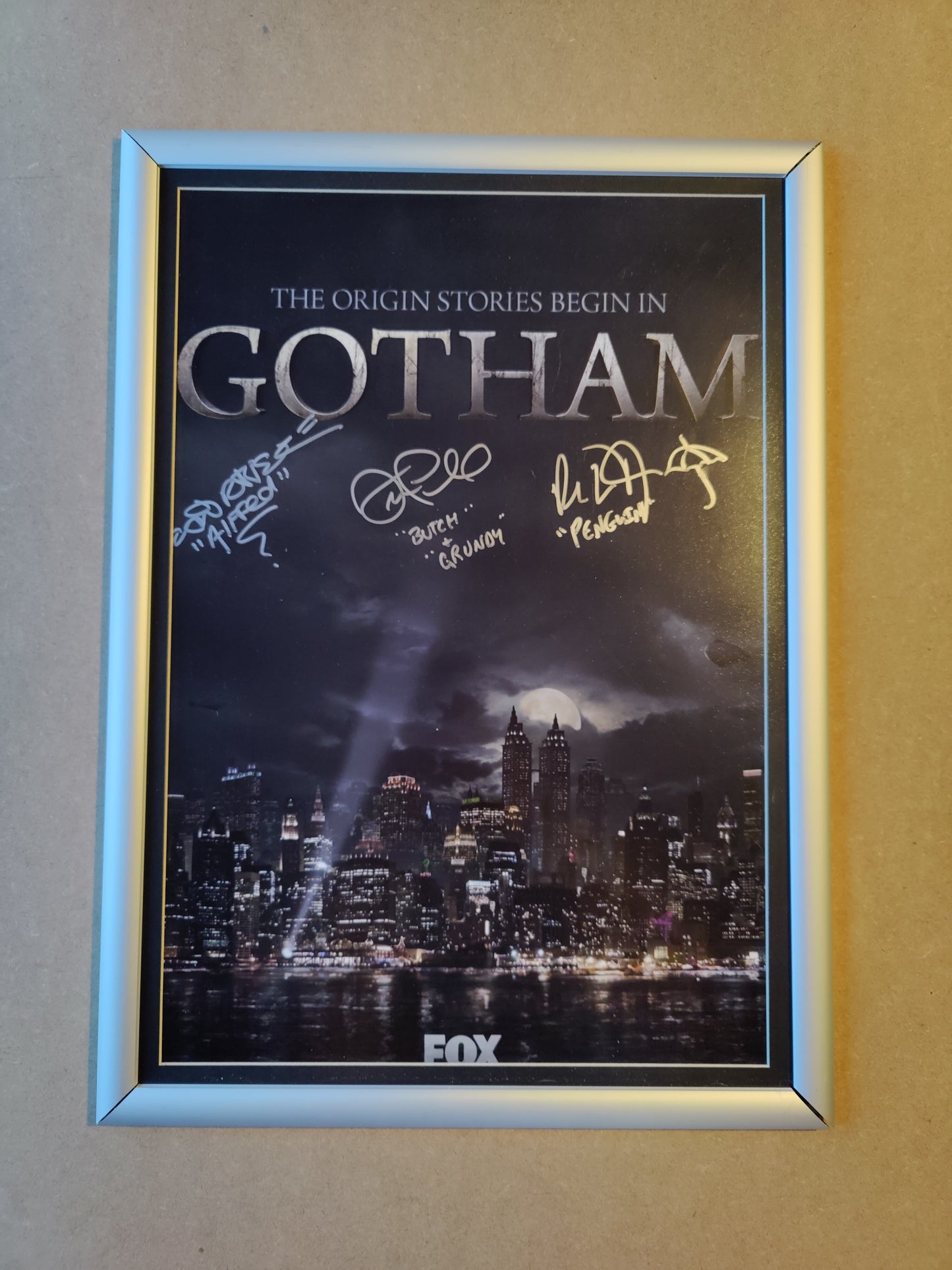 Drew Powell, Robin Lord Taylor & Sean Pertwee - A2 Poster (Multi Signed) (DC)